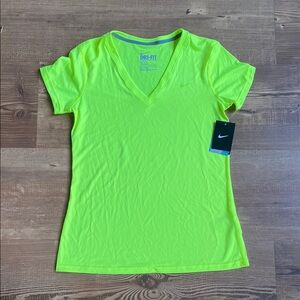 NWT Nike Dri Fit Neon Green Short Sleeve T-Shirt